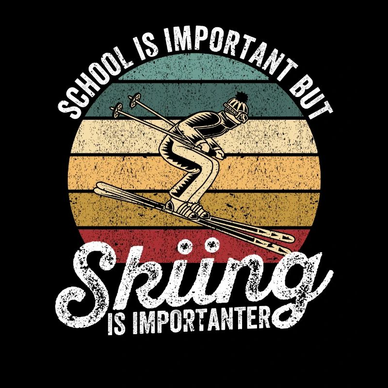 School is important, but skiing is more important