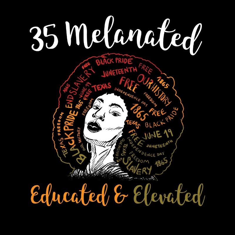 35 Melanated Educated & Elevated Juneteenth