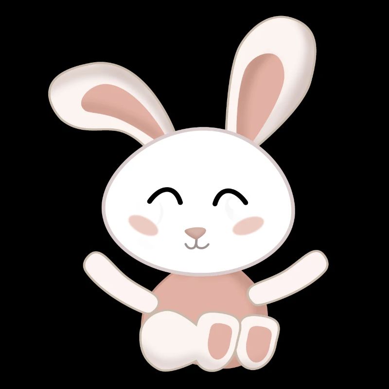 Rabbit White cute pink