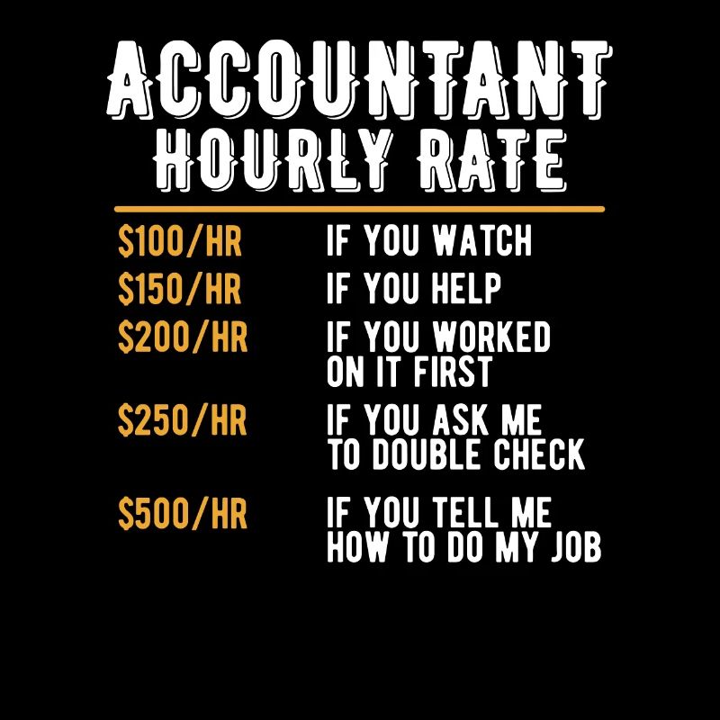 Drôle de comptable Comptabilité à taux horaire CPA Jeu de mots