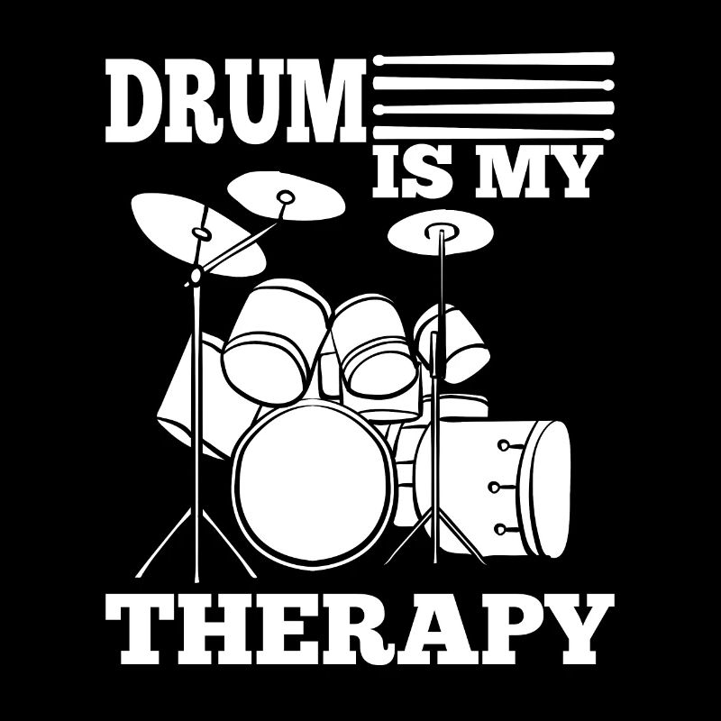 Drum Is My Therapy Drum Set - Funny Drummer Gift