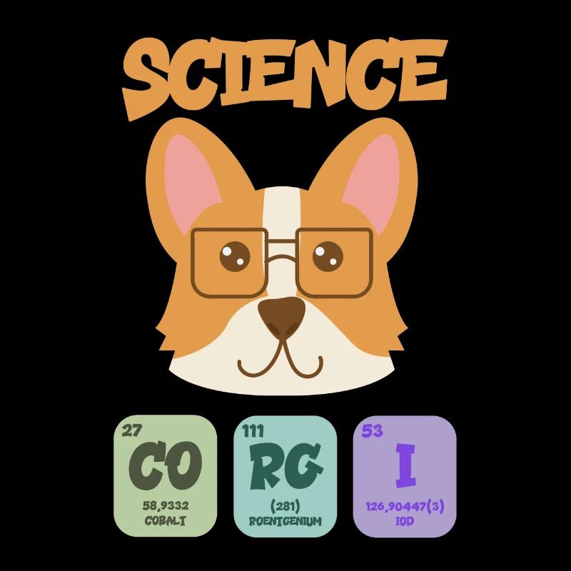 Dog Lovers Corgi Dog Breed Science Nerd