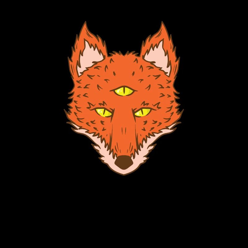 Fox with three eyes and one on his forehead