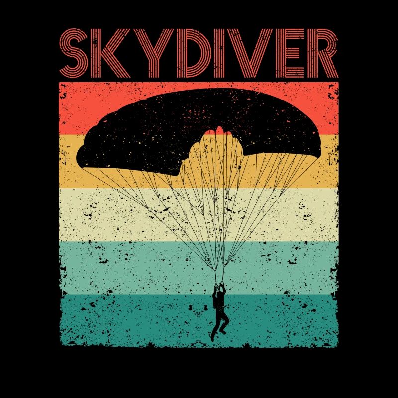 Retro Vintage Skydiver Skydiving