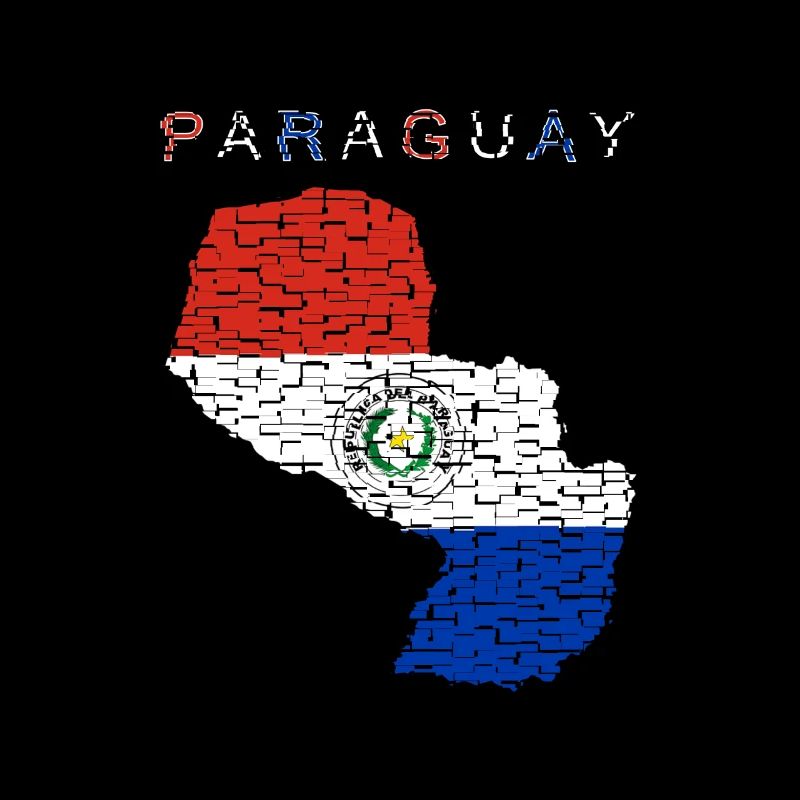 Paraguay Map Flag