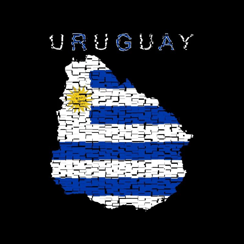Uruguay Map Flag