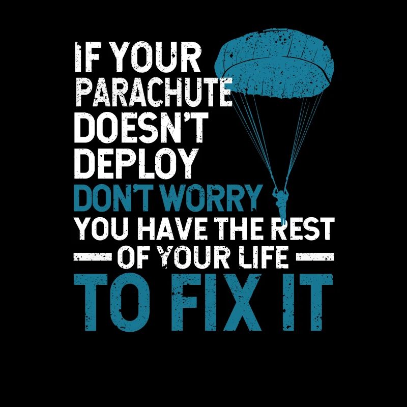 Aventure drôle de parachutiste en parachute