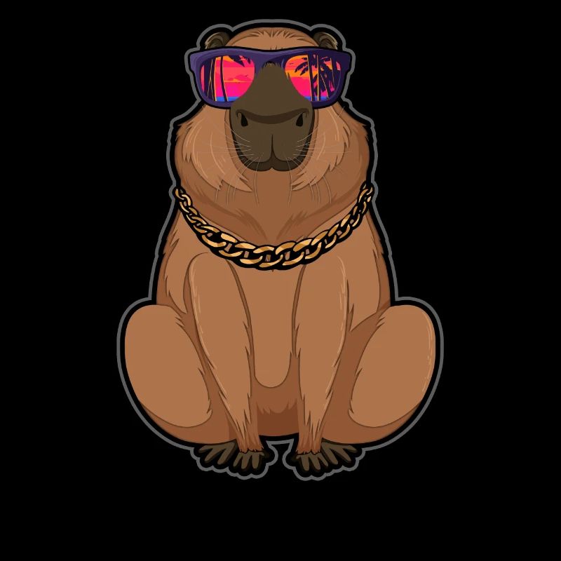 Ok I Pull Up Funny Capybara Glasses Dank Rodent
