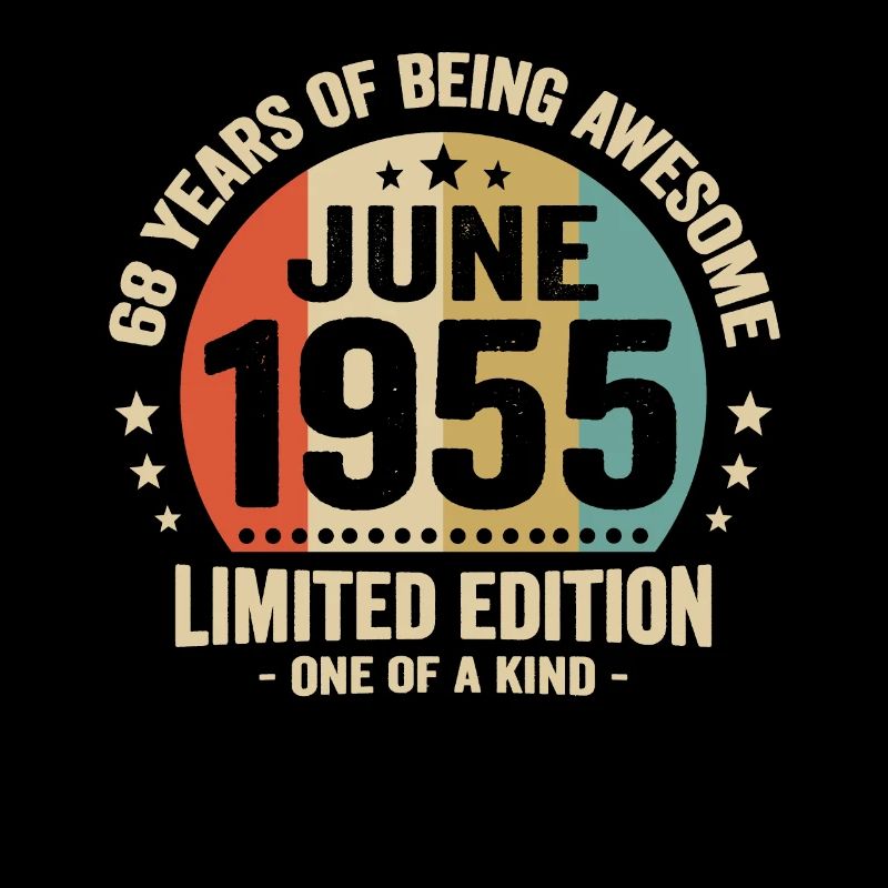 Juni 1955 68-jähriges Jubiläum Vintage-Geschenkidee