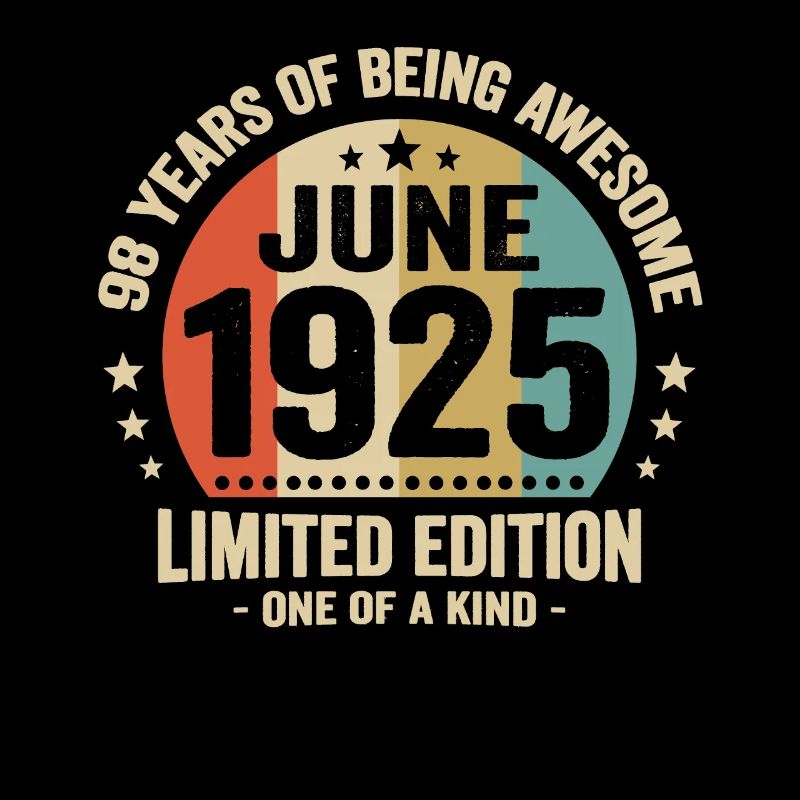 June 1925 98 years anniversary vintage gift idea