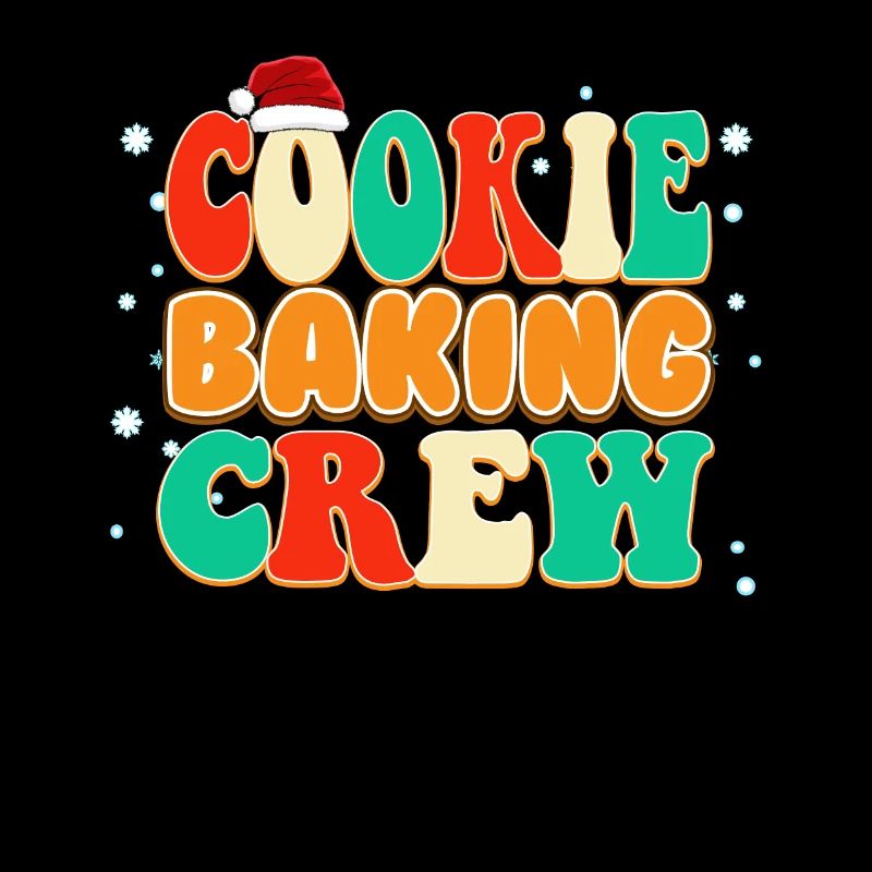 Vintage Color Christmas Cookie Baking Crew