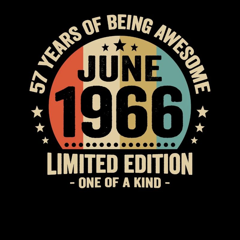 Juni 1966 57-jähriges Jubiläum Vintage-Geschenkidee