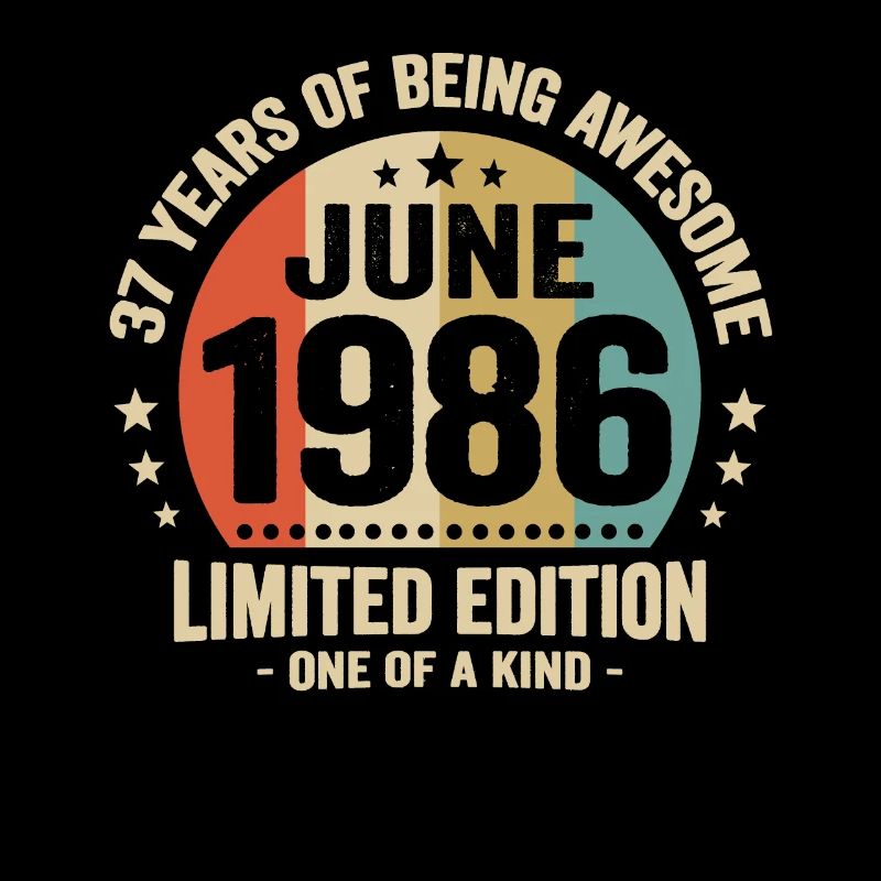 Juni 1986 37-jähriges Jubiläum Vintage-Geschenkidee