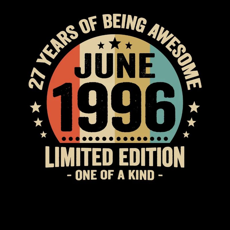 Juni 1996 27-jähriges Jubiläum Vintage-Geschenkidee