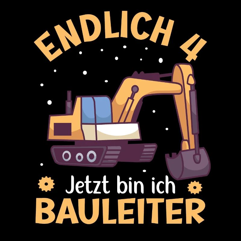 4. Geburtstag Junge Bagger Design Endlich 4