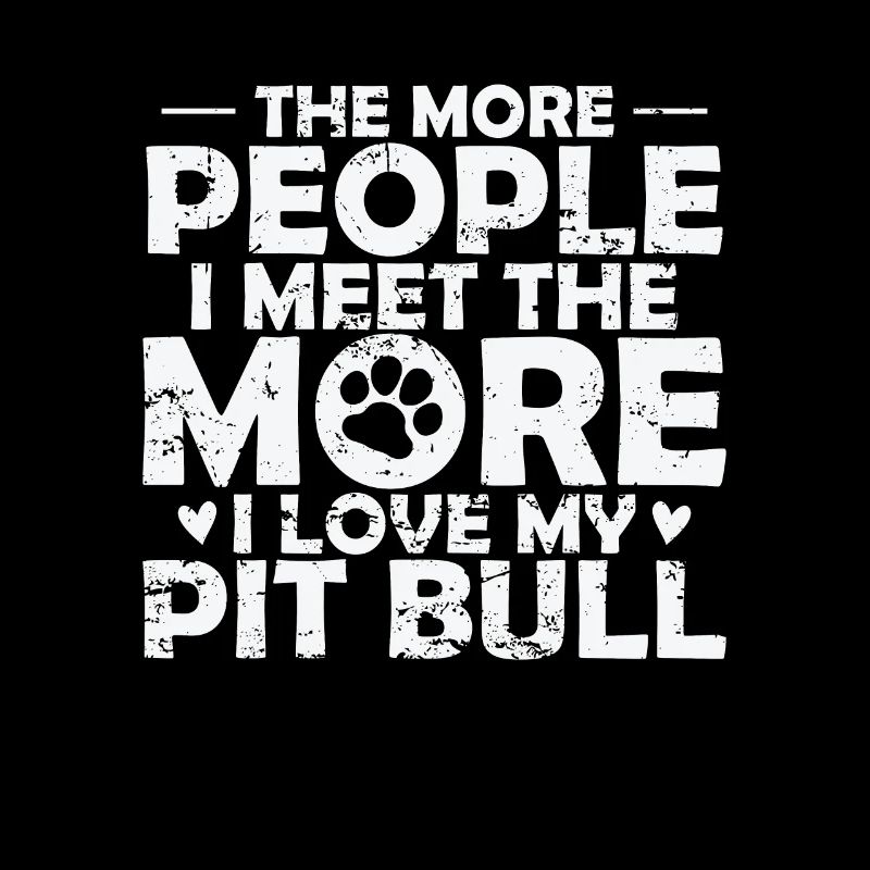 Moins de gens Plus de pit-bulls Chien Amour