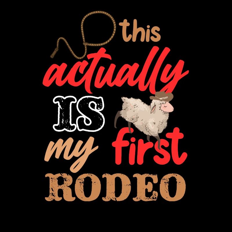 Actually My First Mutton Buster Rodeo Sheep Riding