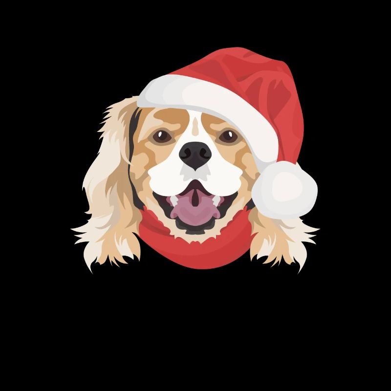 Épagneul King Charles Joyeux Noël