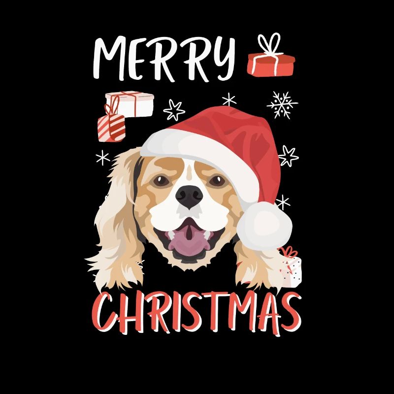 Épagneul King Charles Joyeux Noël