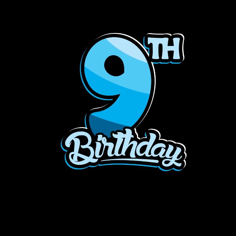 9e anniversaire Enfants Neuf ans