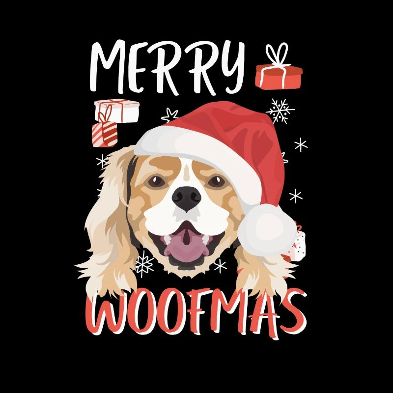 King Charles Spaniel Frohe Weihnachten