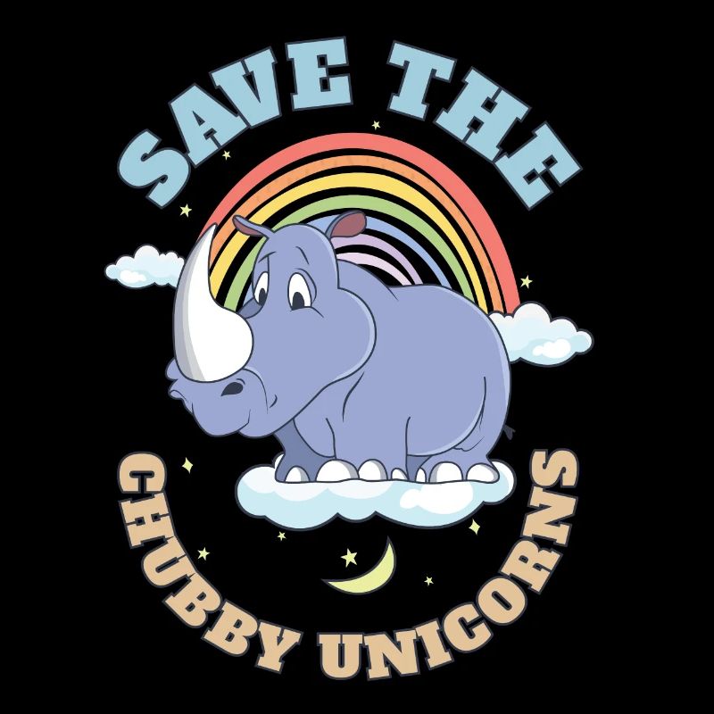 Save The Chubby Unicorns Cute Rhinoceros