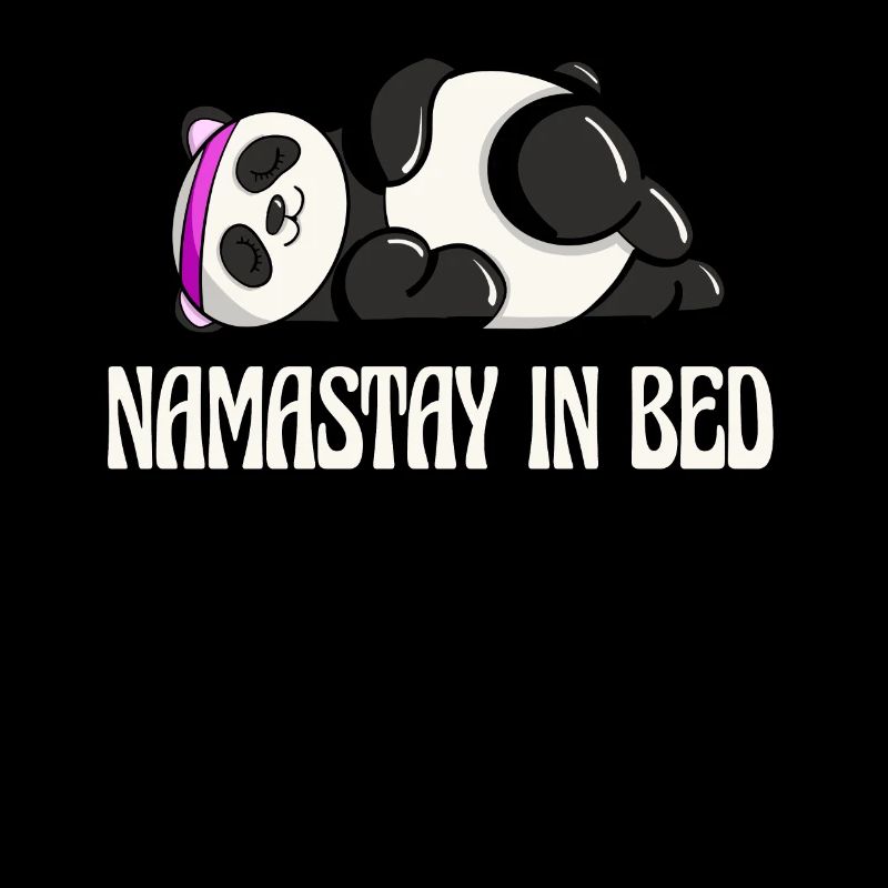 Nappy Namaste in Bed Panda Lazy Artwork
