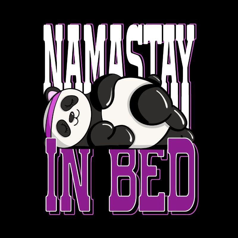 Sleeping Namaste in Bed Panda Relaxing Artwork