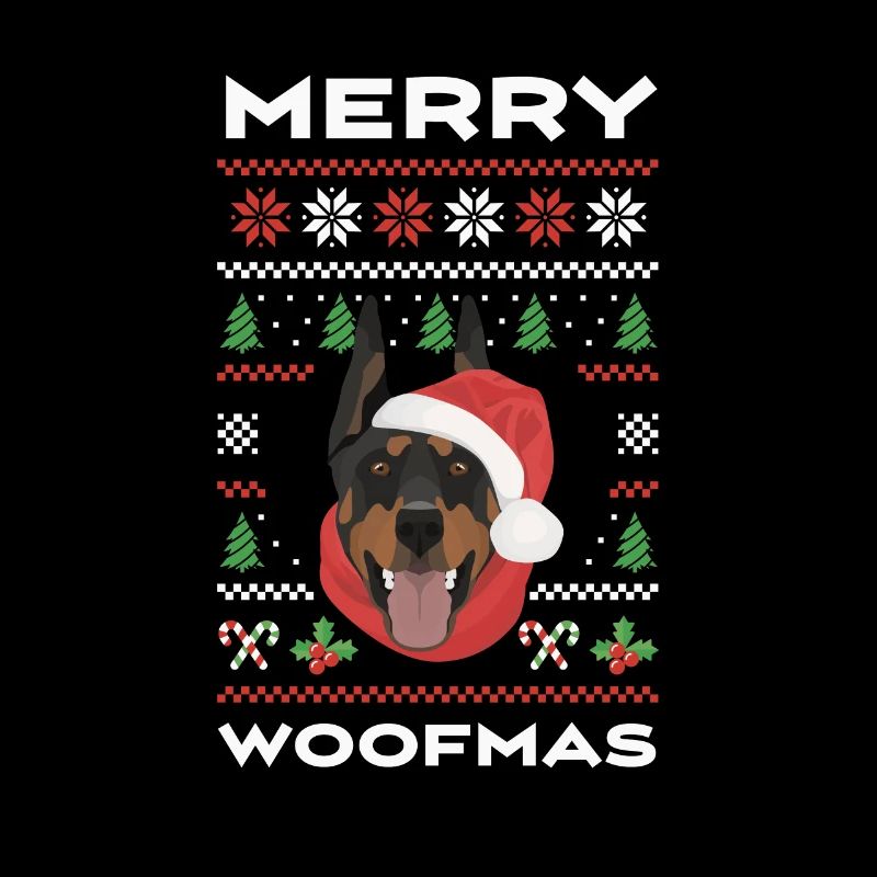 Doberman Merry Christmas