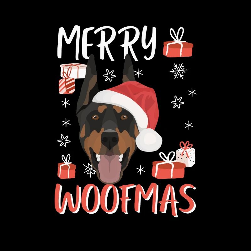 Doberman Merry Christmas