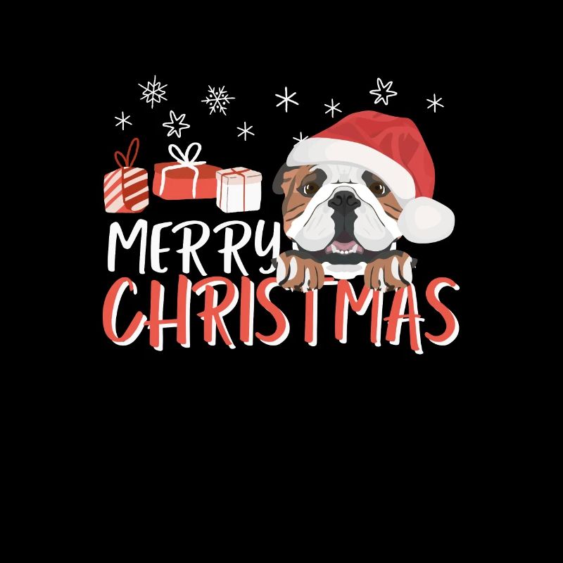 Bouledogue anglais Joyeux Noël