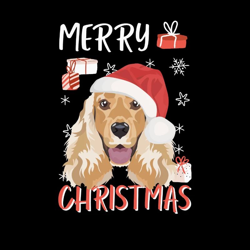 Deutsch Cocker Spaniel Merry Christmas