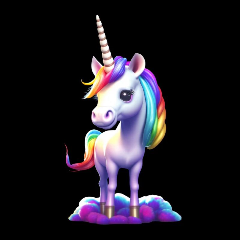 Süßes kleines Einhorn ist auf der Suche nach dir