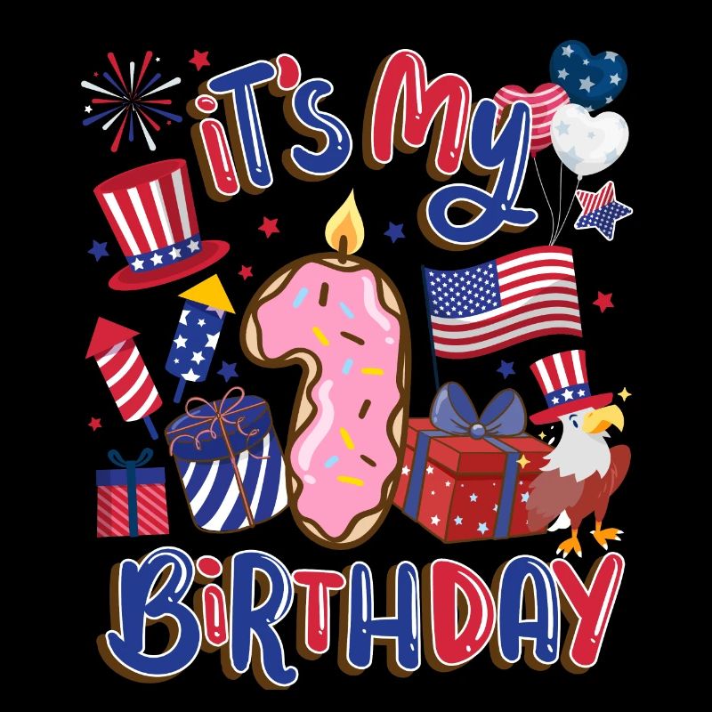 It's my 1 birthday Eagle July 4th