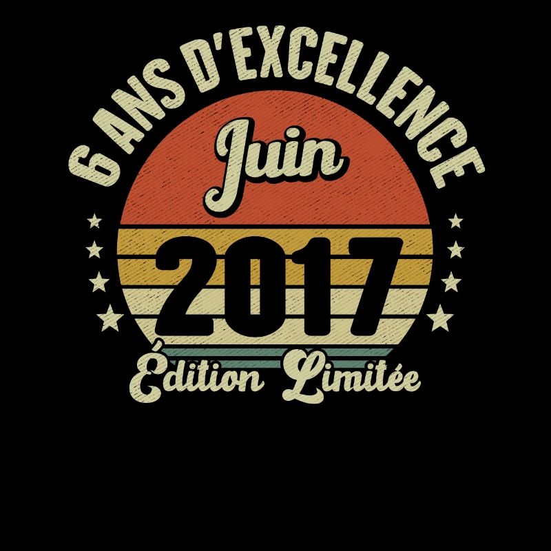 Juin 2017 6 Ans Anniversaire Vintage Idée Cadeau