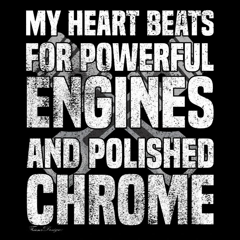 Starke Motoren und poliertes Chrome Auto oder