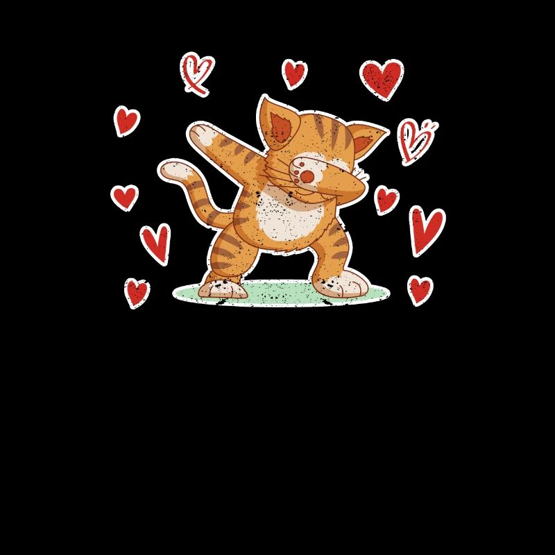 Drôle de drôle de cœur de chat chaton de Saint-Valentin