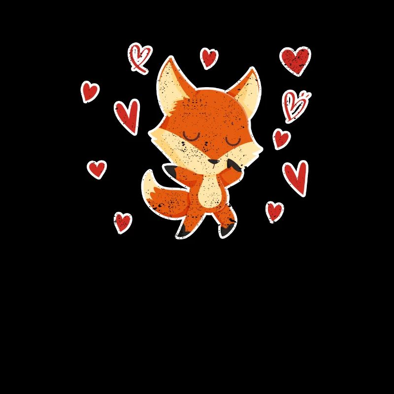 Lustige Dabbing Fox Lover Wild Heart Valentinstag