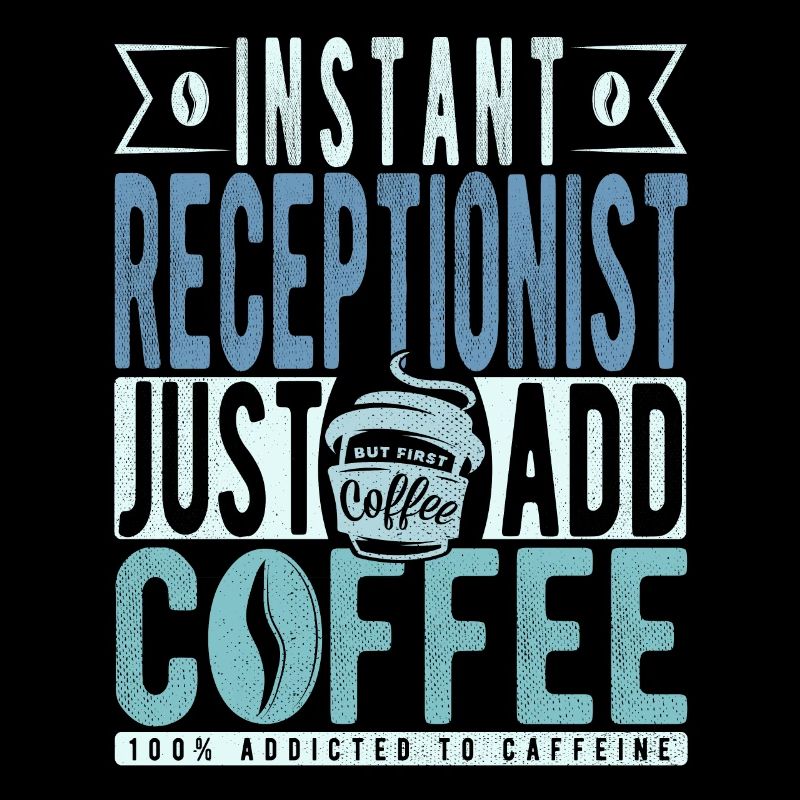 Café de réceptionniste disant