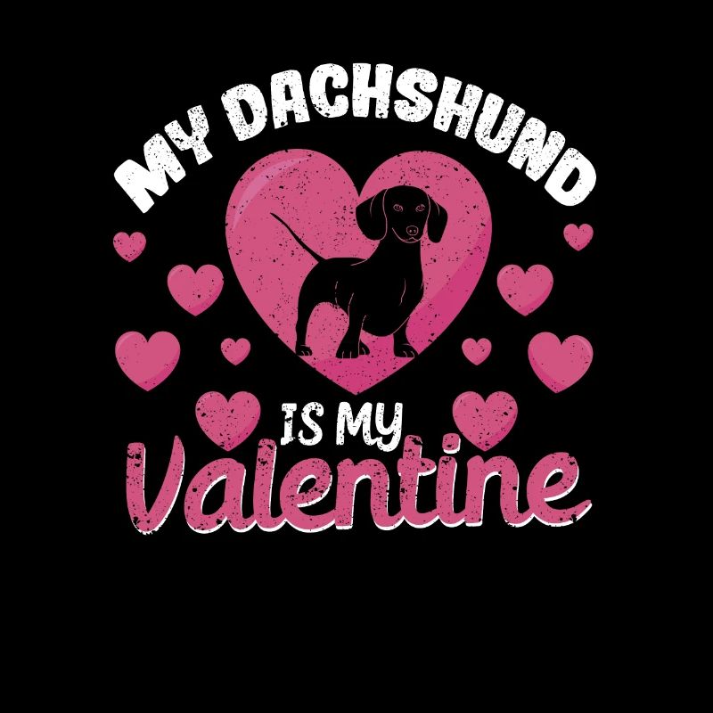 Mon teckel est mon chiot de la Saint-Valentin La Saint-Valentin