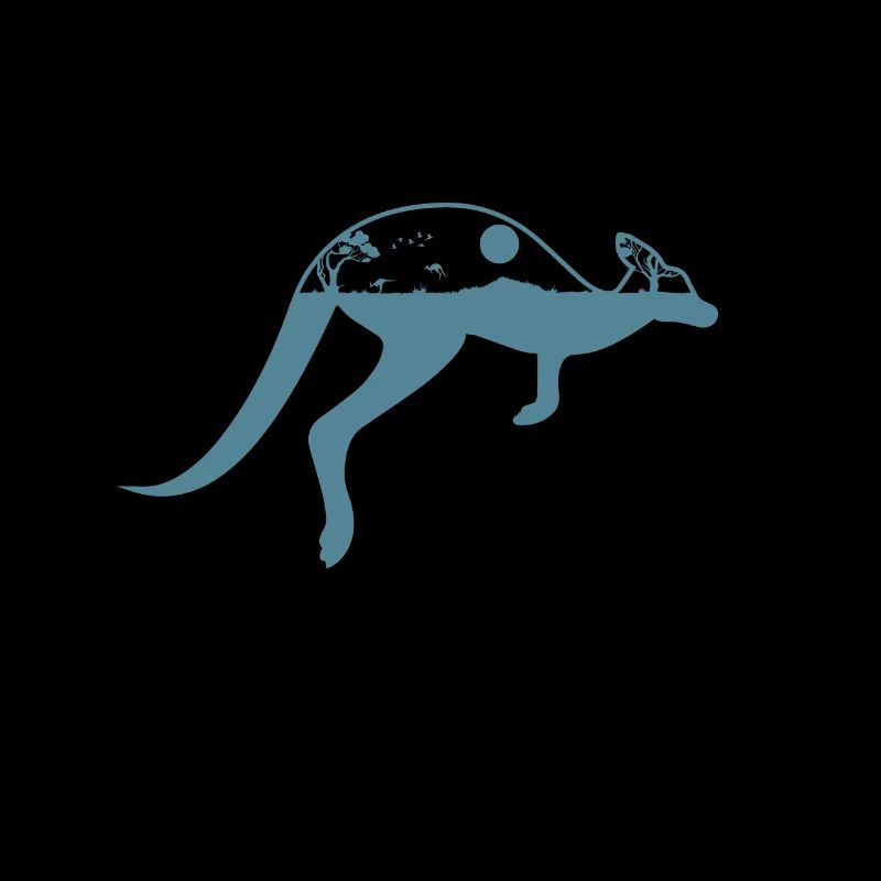 Kangaroo mit Australischer Landschaft