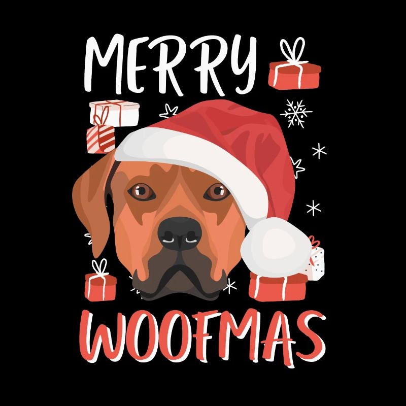 Rhodesian Ridgeback Merry Christmas