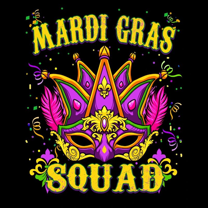 Cool Mardi Gras Design - Mardi Gras Squad