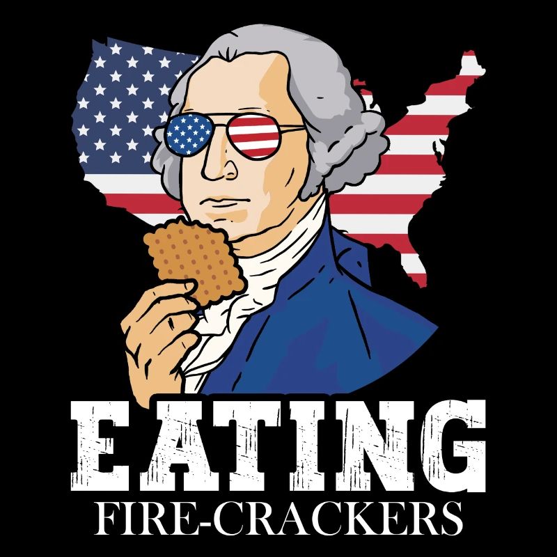 Washington Eats Fire Crackers July 4 Cookie