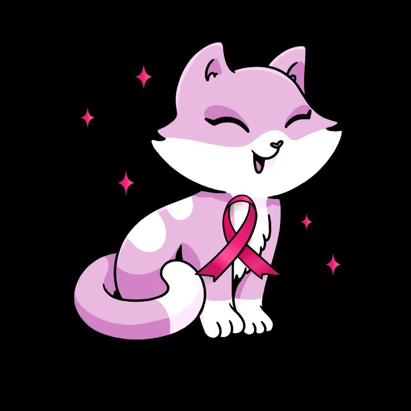 Chat nœud rose mignon octobre