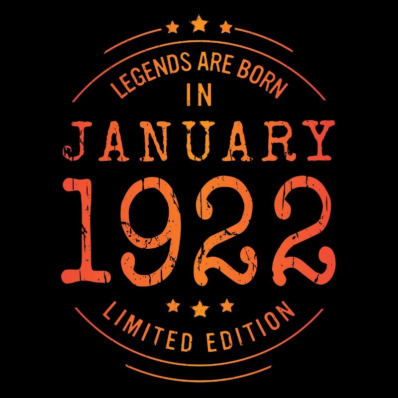 Anniversaire Janvier 1922 Edition Limitée Millésime