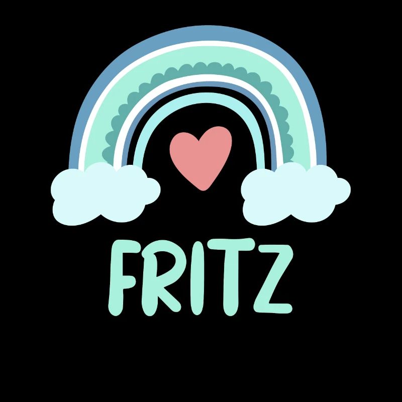 Fritz Name Regenbogen Baby