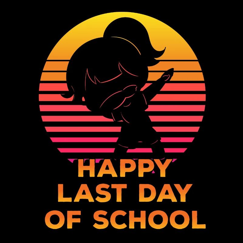Joyeux dernier jour de l’école Silhouette Dab