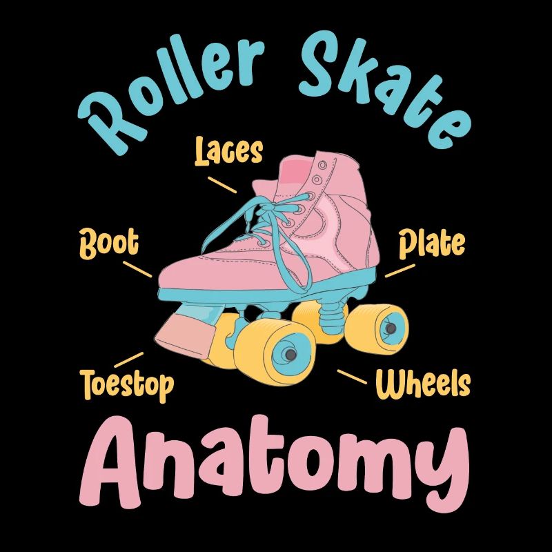 Rollerskate Anatomy With Roller Skates Gift Idea