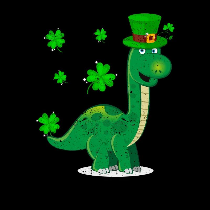 Leprechaun Dinosaur Clover St. Patrick's Day